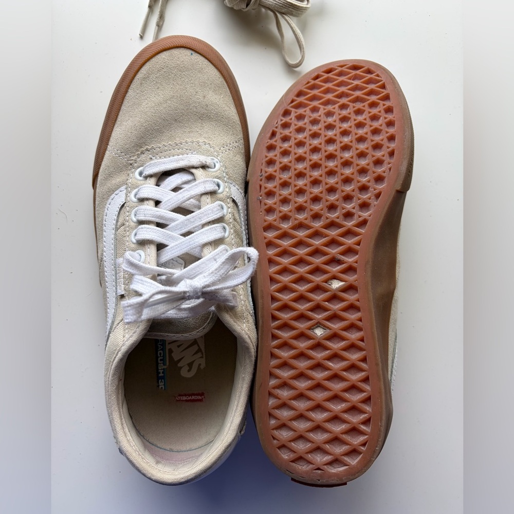 Vans Leather sneaker tan with gum sole - Picture 4 of 4